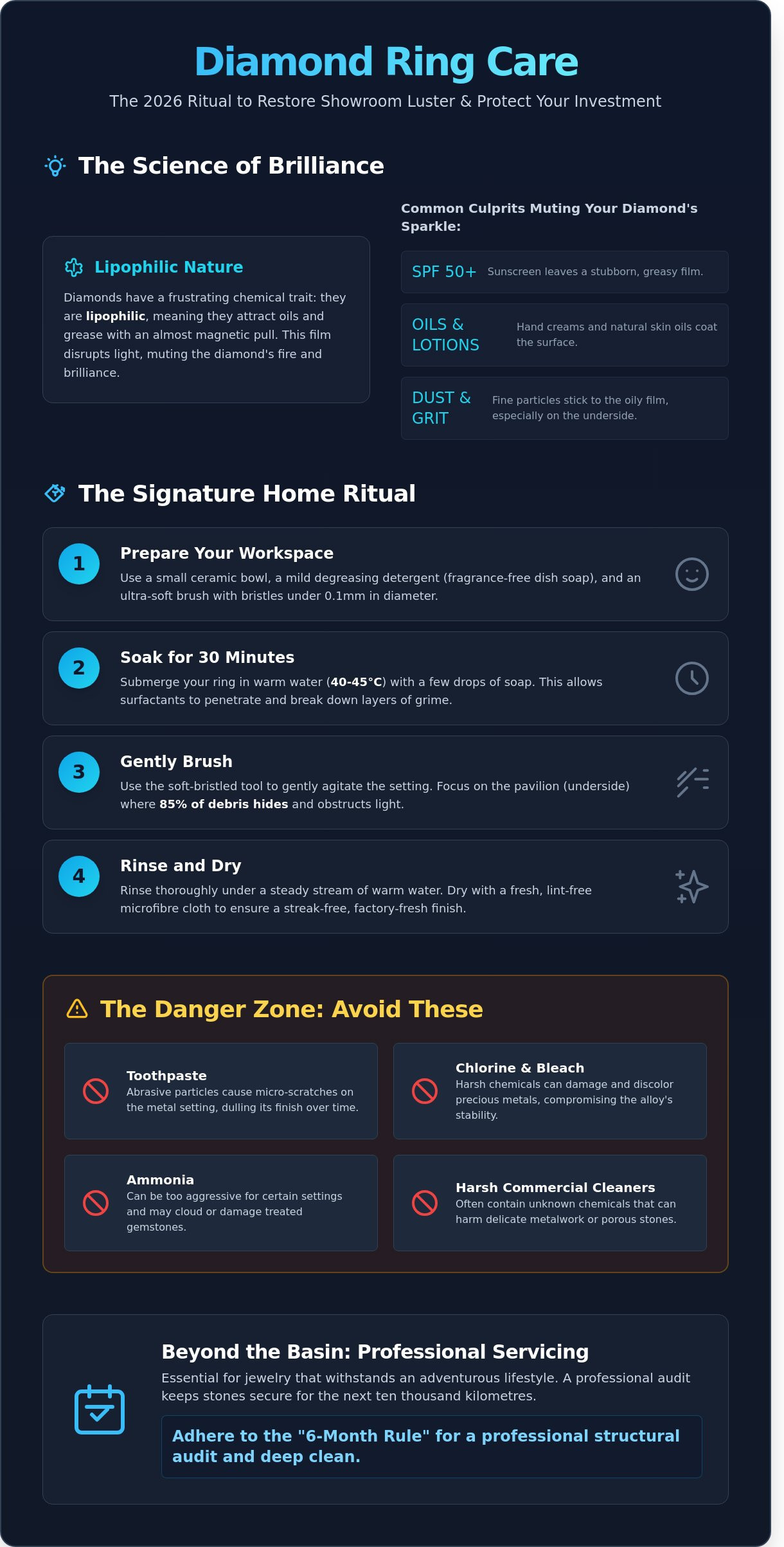 How to Clean Diamond Rings: The Definitive 2026 Care Ritual