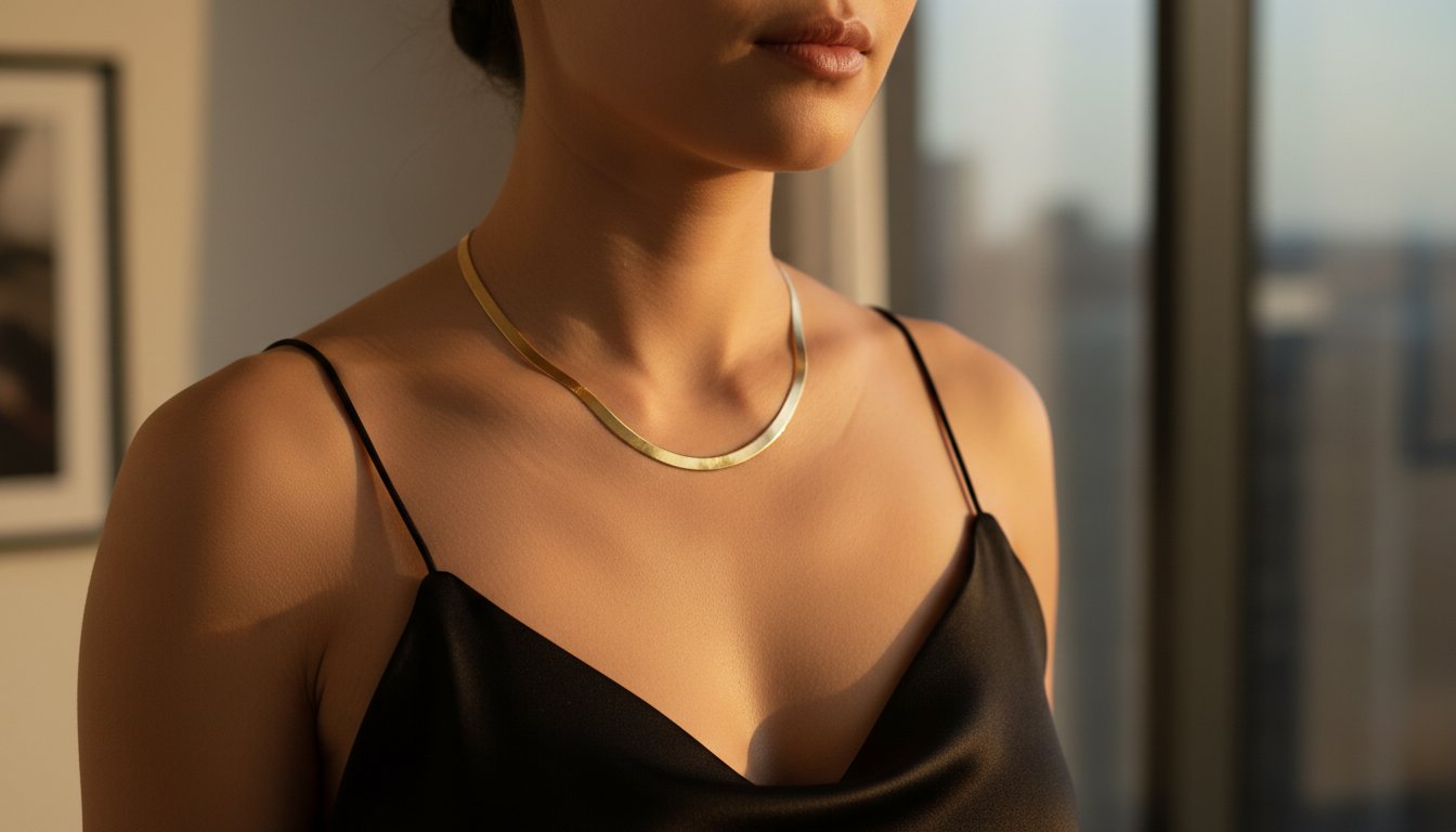 The Gold Herringbone Necklace: A Complete Style & Buying Guide for 2026